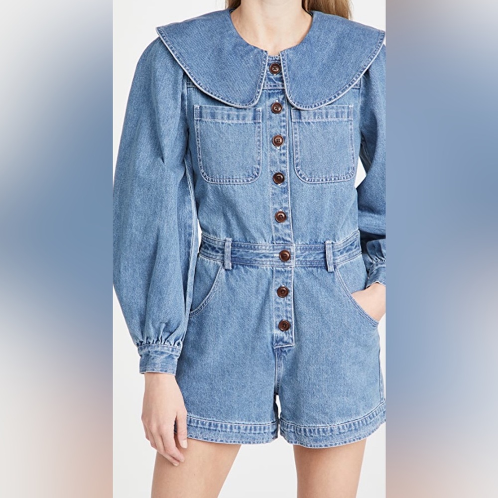 Sea New York Alyssa Denim Romper Size 6 (new with tags)